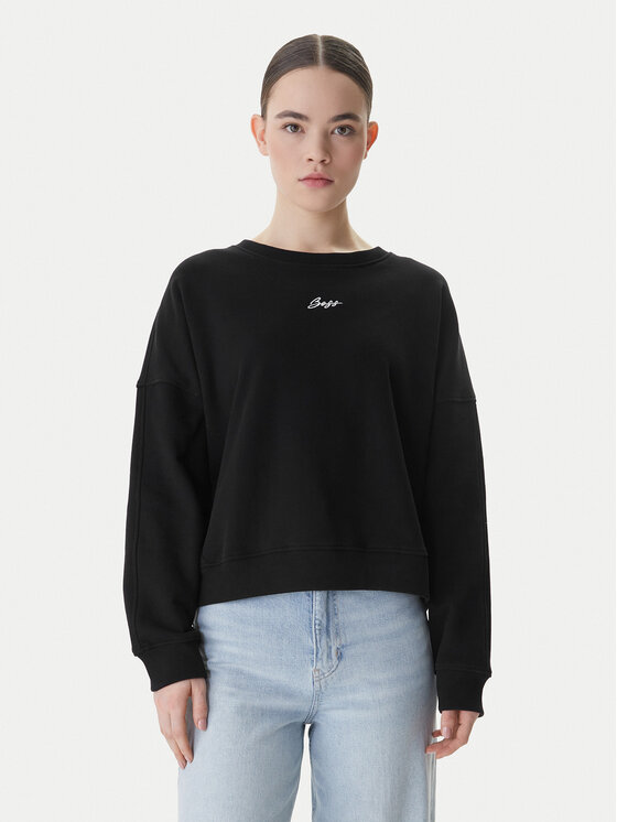 BOSS BOSS Majica dugih rukava C_Ever 50554711 Crna Oversize