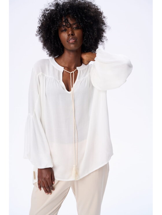blue shadow blue shadow Bluzka Veri Écru Regular Fit