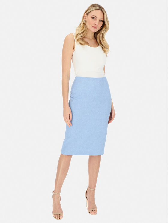 L’AF L’AF Spódnica midi Talia Niebieski Regular Fit
