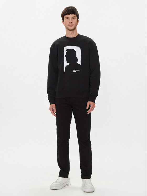 Karl Lagerfeld Jeans Karl Lagerfeld Jeans Суитшърт 245D1807 Черен Regular Fit