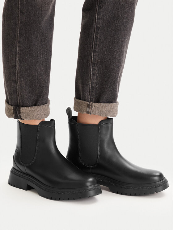 Timberland Timberland Členková obuv s elastickým prvkom Valley Chelsea TB0A42BXW021 Čierna