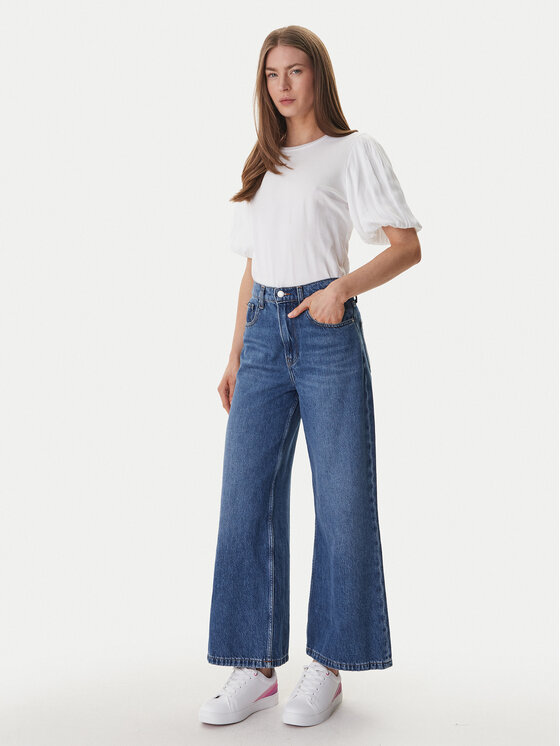 DKNY DKNY Bluza P6BH7ENV Bela Regular Fit