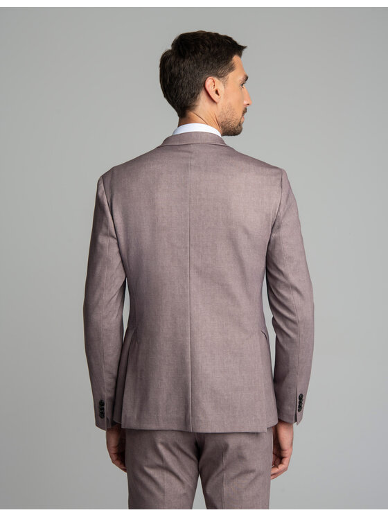 Borgio Borgio Marynarka Esine Fioletowy Slim Fit