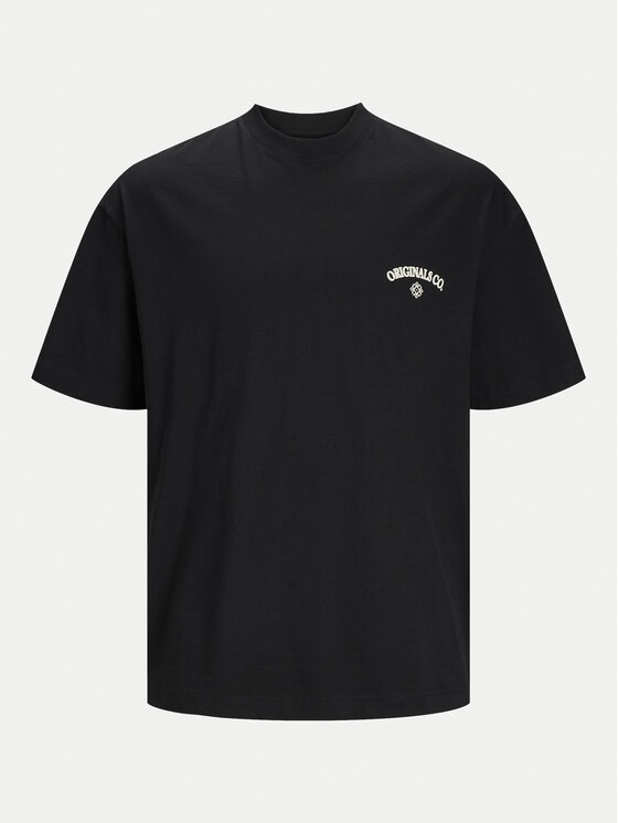 Jack & Jones Jack & Jones T-Shirt Santorini 12251776 Czarny Wide Fit