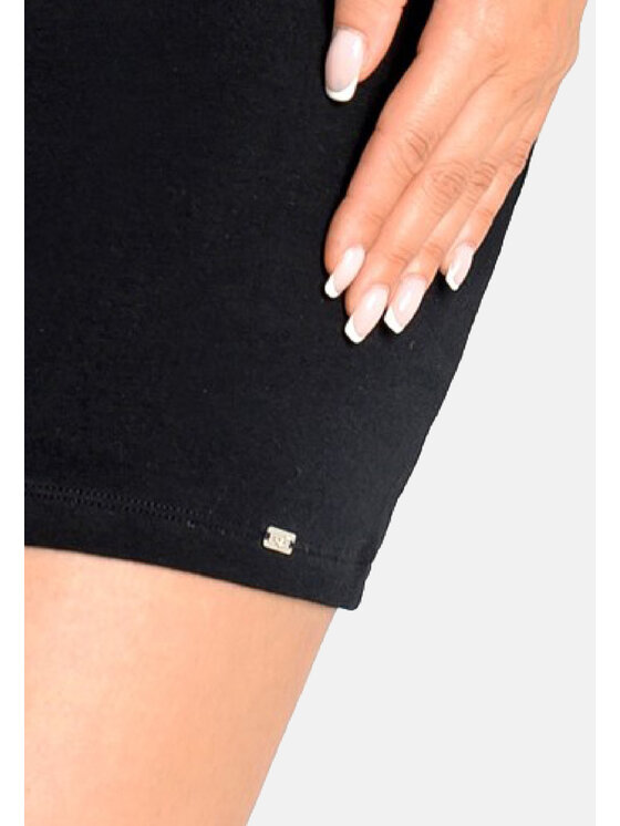 Teyli Teyli Koszula nocna 517 Czarny Regular Fit