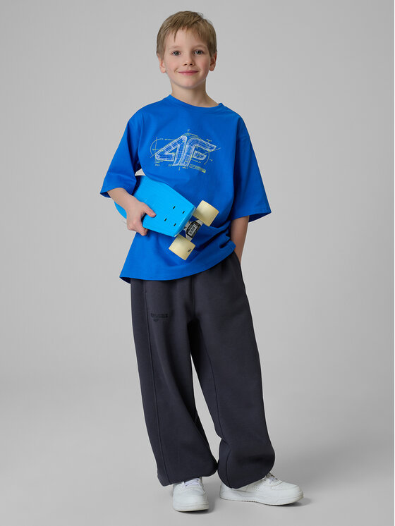 4F 4F T-Shirt PLAY SEASON Niebieski Loose Fit