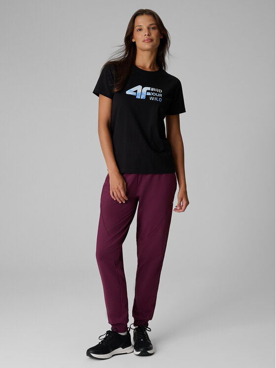 4F 4F T-Shirt TREKKING Czarny Regular Fit