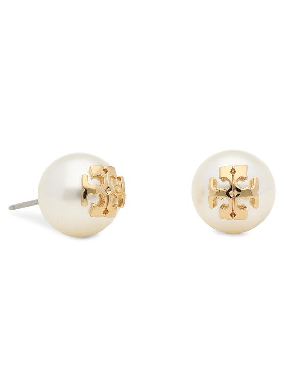 Tory Burch Naušnice Crystal Pearl Stud Earring 11165514 Bijela