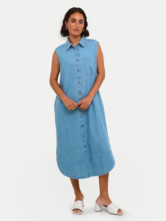 Kaffe Kaffe Jeans haljina Louise 10508518 Plava Regular Fit