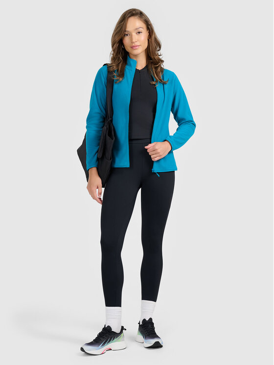 4F 4F Bluza BASIC+ Turkusowy Slim Fit