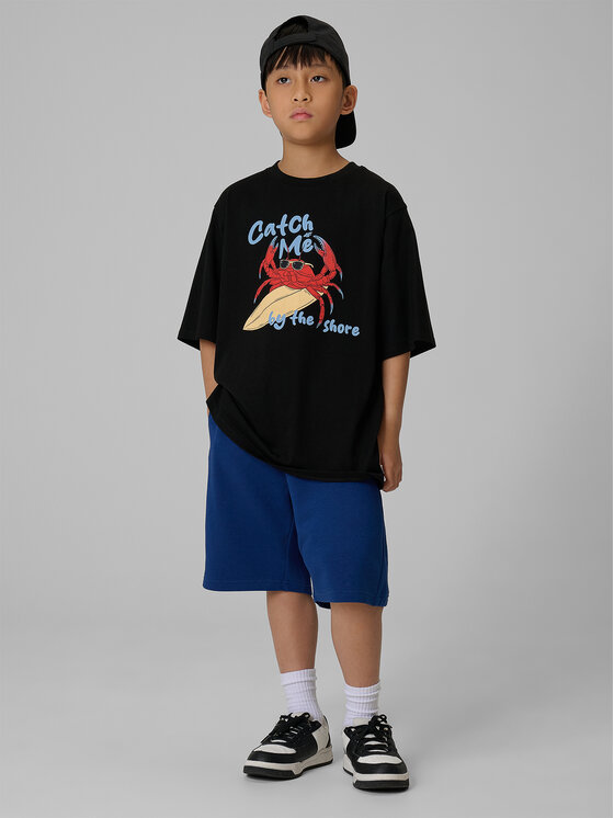 4F 4F Szorty sportowe WAVE RIDERS CLUB Granatowy Loose Fit