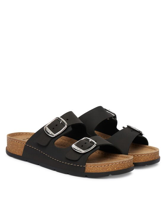 Scholl Scholl Шльопанці Bora 2 Buckles MF00751 Чорний