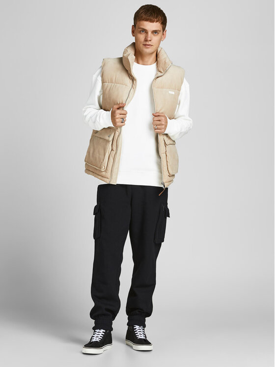 Jack&Jones Jack&Jones Majica dugih rukava Star 12208182 Bijela Relaxed Fit