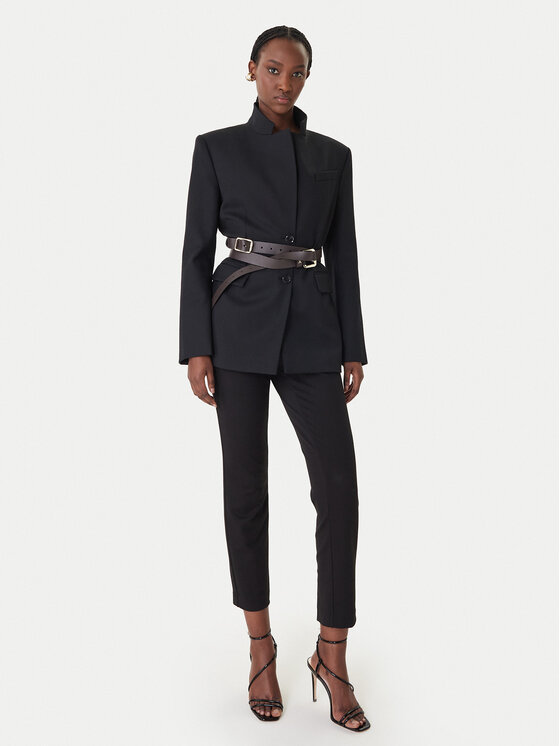 Patrizia Pepe Patrizia Pepe Riidest püksid 8P0823/A715-K103 Must Regular Fit