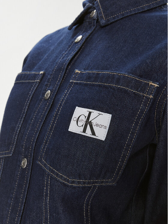 Calvin Klein Jeans Calvin Klein Jeans Jeans srajca Lean J20J222825 Modra Slim Fit