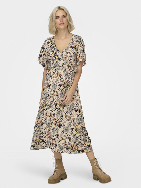 JDY JDY Sukienka koszulowa 15318215 Beżowy Regular Fit