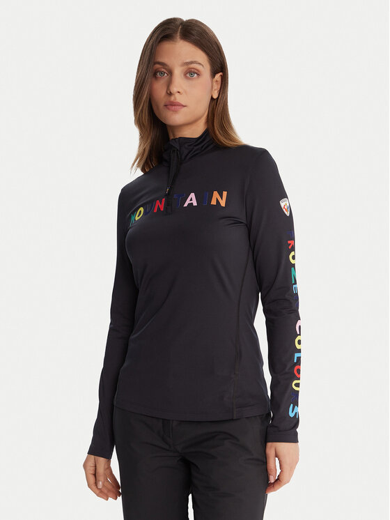 Rossignol Bluza techniczna RLOWL11 Czarny Slim Fit