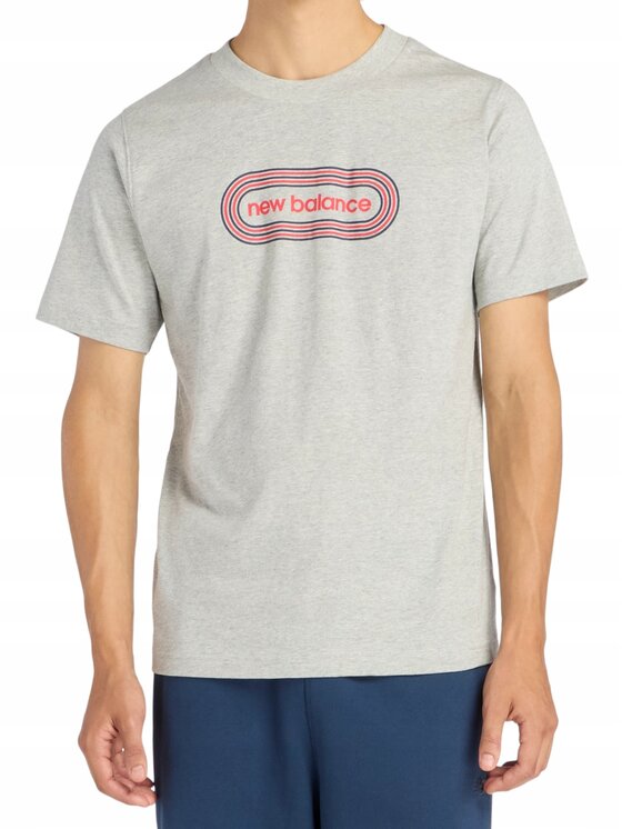 New Balance New Balance T-Shirt MT61C48BAG Szary Standard Fit