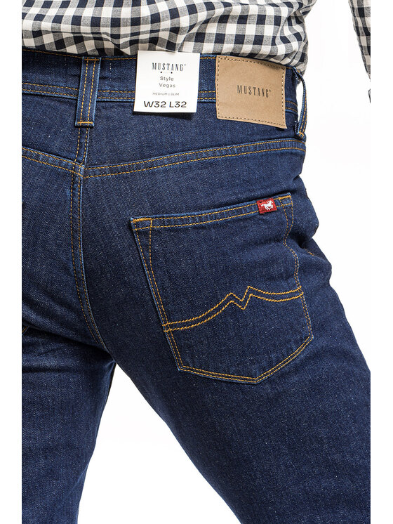 MUSTANG Jean slim style Vegas pour homme, Bleu foncé 883, 33W / 36L