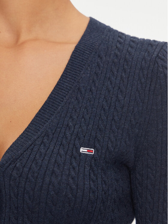 Tommy Jeans Tommy Jeans Kardigán Essential DW0DW18682 Kék Slim Fit