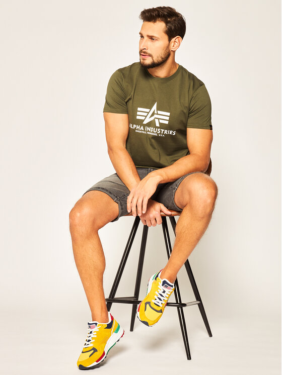 Alpha Industries Alpha Industries T-Shirt Basic 100501 Zelená Regular Fit