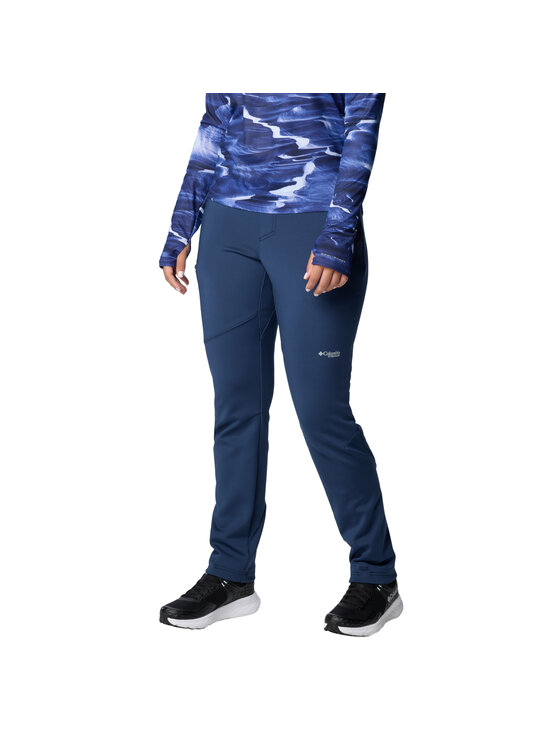 Columbia Columbia Spodnie dresowe Columbia Vest Canyon High-Rise Softshell Pant Granatowy Regular Fit
