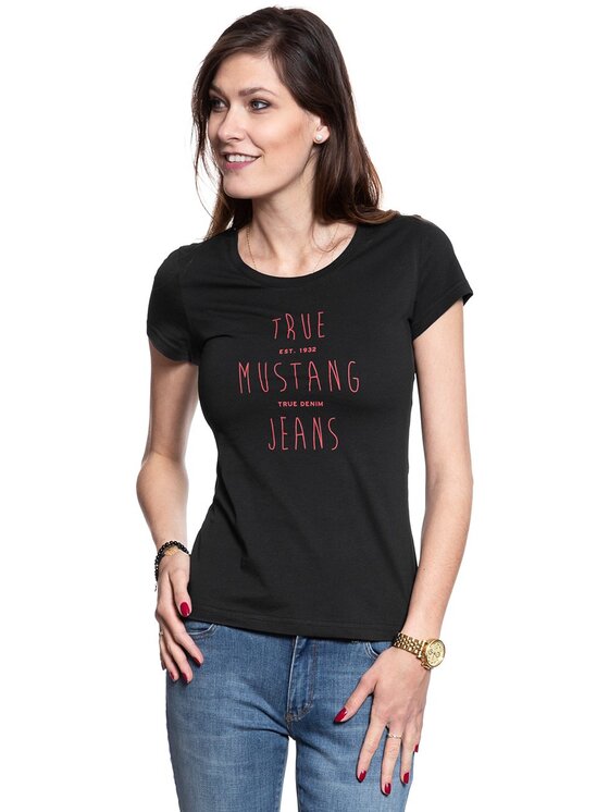 Mustang Mustang T-shirt ALEXIA C PRINT Nero Slim Fit