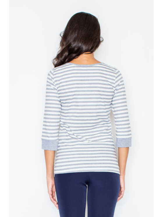 FIGL FIGL Blúzka M289 Sivá Regular Fit
