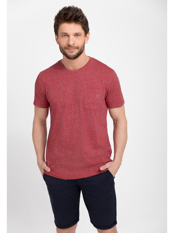 Volcano Volcano T-Shirt T-MEIL Czerwony Regular Fit