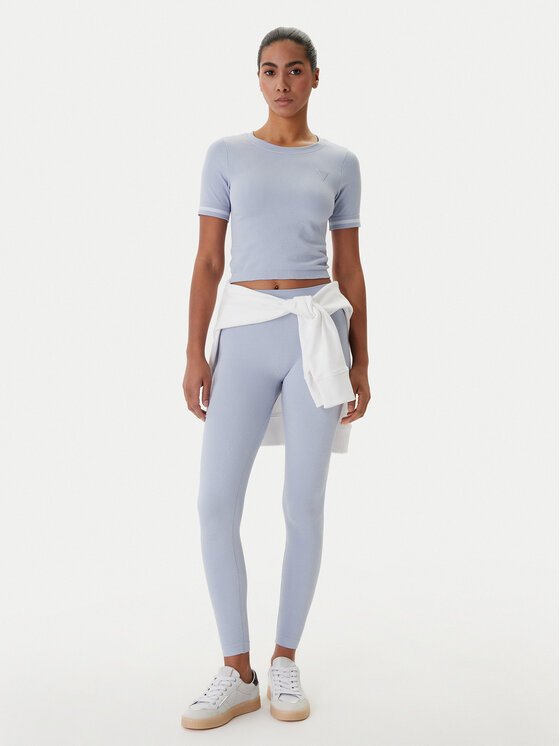 Guess Guess Majica V6RP02 Z4692 Svetlo modra Slim Fit