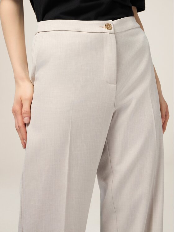 Oltre Oltre Spodnie materiałowe P295R208442N002 Écru Baggy Fit