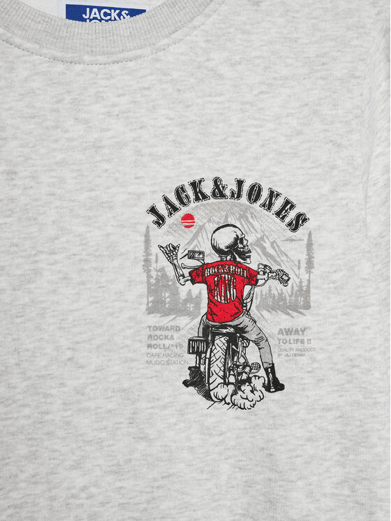 Jack&Jones Junior Jack&Jones Junior Majica dugih rukava Skull Rock 12259869 Siva Standard Fit