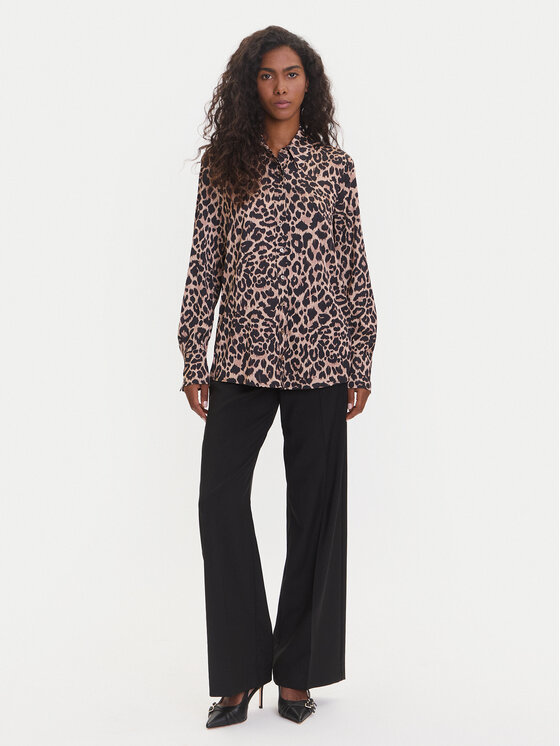 Guess Guess Srajca W5YH03 WF1T2 Rjava Regular Fit