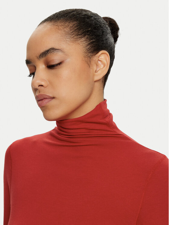 Gap Gap Bluză cu gât 625610-00 Roșu Slim Fit