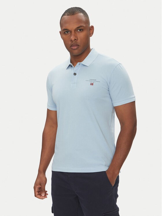 Poloshirt Napapijri, Größe XXL Himmelblau Elbas NP0A4GB4