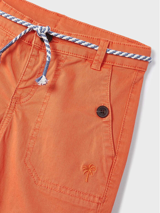 Mayoral Mayoral Pantalon scurți din material 3233 Portocaliu Regular Fit