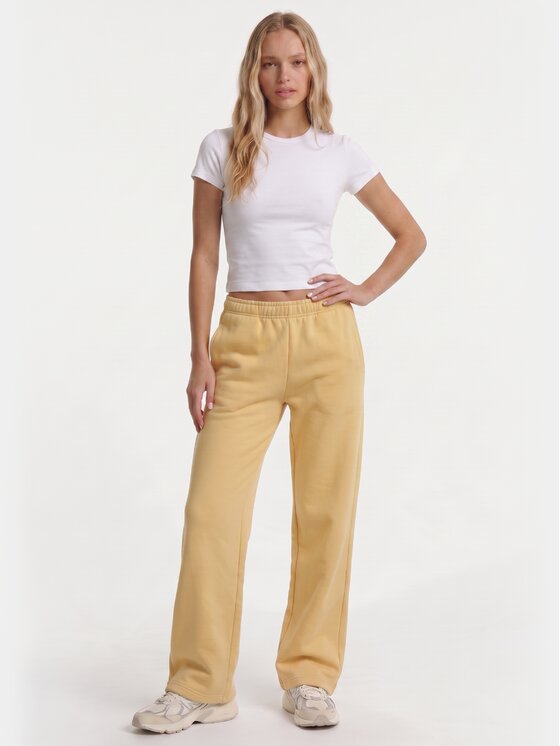 BASICLO BASICLO Spodnie dresowe W-2161-267 Żółty Relaxed Fit