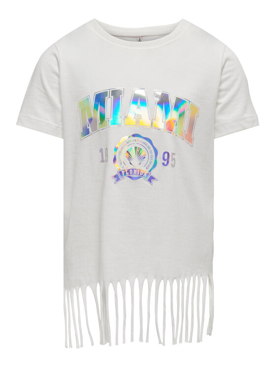 Kids ONLY Kids ONLY Marškinėliai 15296717 Balta Boxy Fit