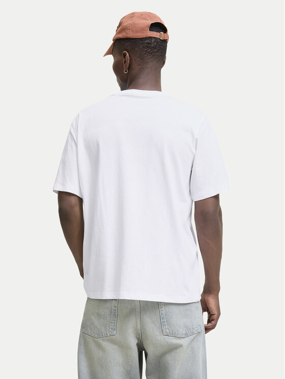 Jack & Jones Jack & Jones T-shirt Meadows Minimal 12283630 Bianco Loose Fit