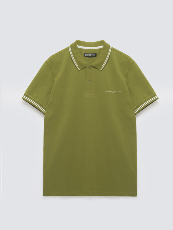 BIG STAR BIG STAR Polo WLADYM Zielony Basic Fit