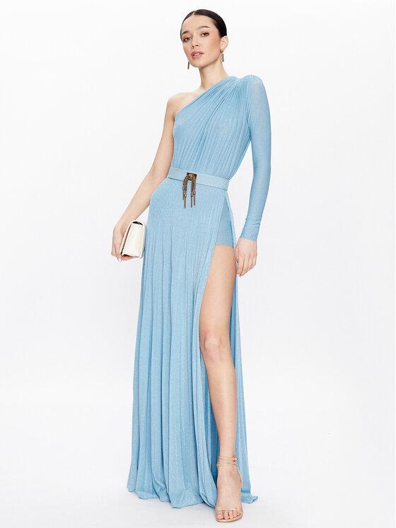 Elisabetta Franchi Elisabetta Franchi Sukienka wieczorowa AB-443-32E2-V560 Niebieski Regular Fit