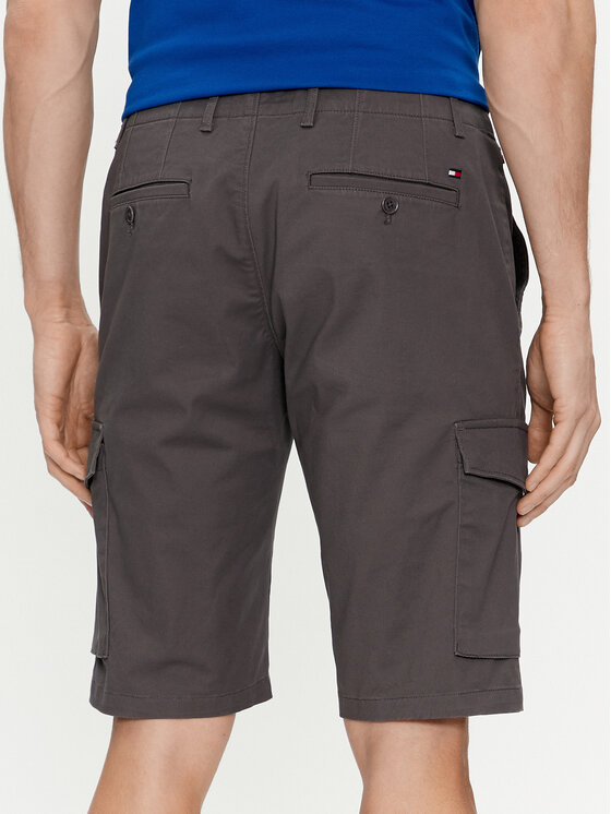 Tommy Hilfiger Tommy Hilfiger Šortky z materiálu John Cargo 1985 MW0MW31244 Šedá Regular Fit