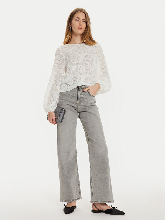 Gina Tricot Gina Tricot Bluse 23424 Weiß Regular Fit