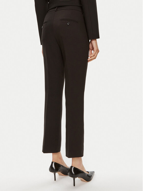 Weekend Max Mara Weekend Max Mara Medžiaginės kelnės Freda 2425136031 Juoda Regular Fit
