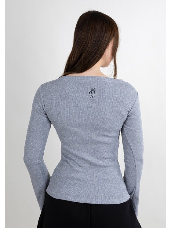 DKaren Sport DKaren Sport Bluzka EQ34 Szary Classic Fit