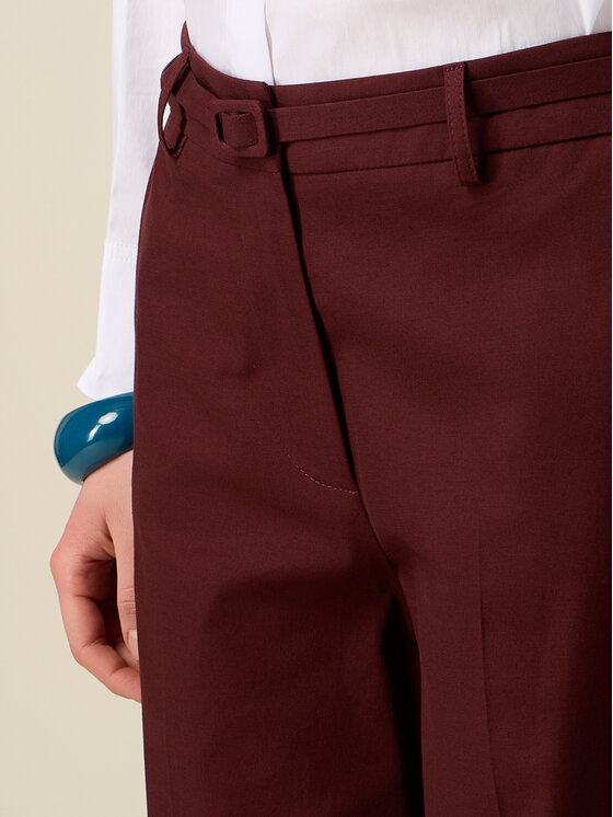 Oltre Oltre Pantaloni di tessuto P742R008876N0F2 Marrone Baggy Fit