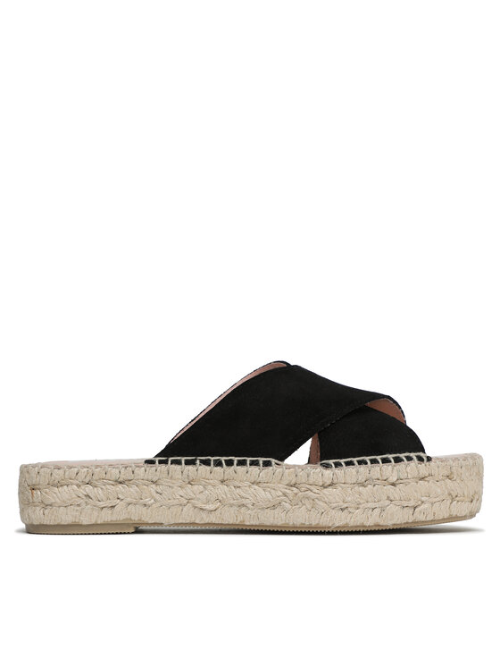 Manebi Manebi Espadrilles Double Sole X Bands Sandals K 1.0 DX Schwarz