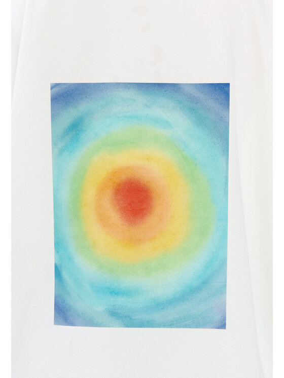 Mirons Mirons Longsleeve Print Biały Oversize