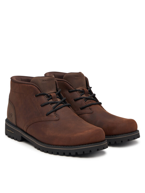 Skechers Skechers Μποτίνια Quintero - Damien 205903/DKBR Καφέ