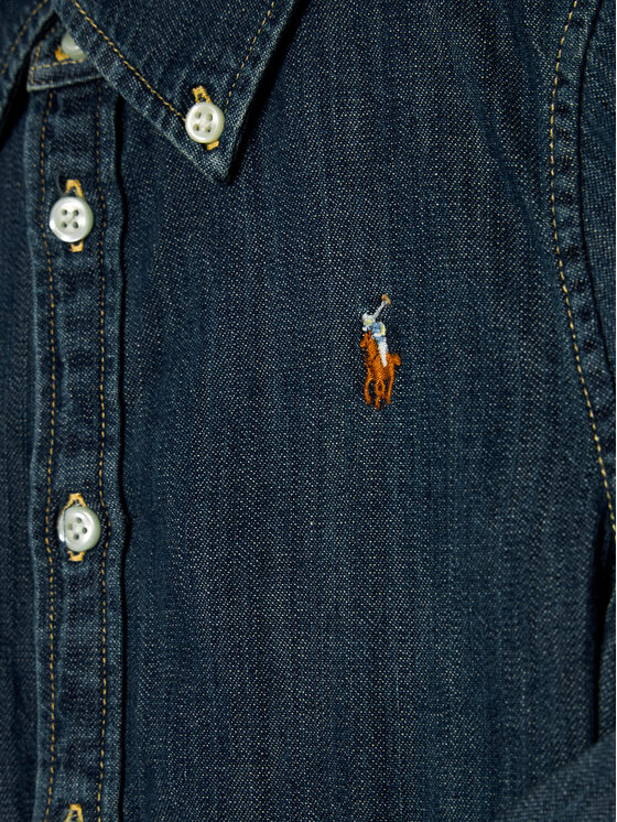 Polo Ralph Lauren Polo Ralph Lauren Повсякденна сукня Denim Shirtd 313698860001 Cиній Regular Fit